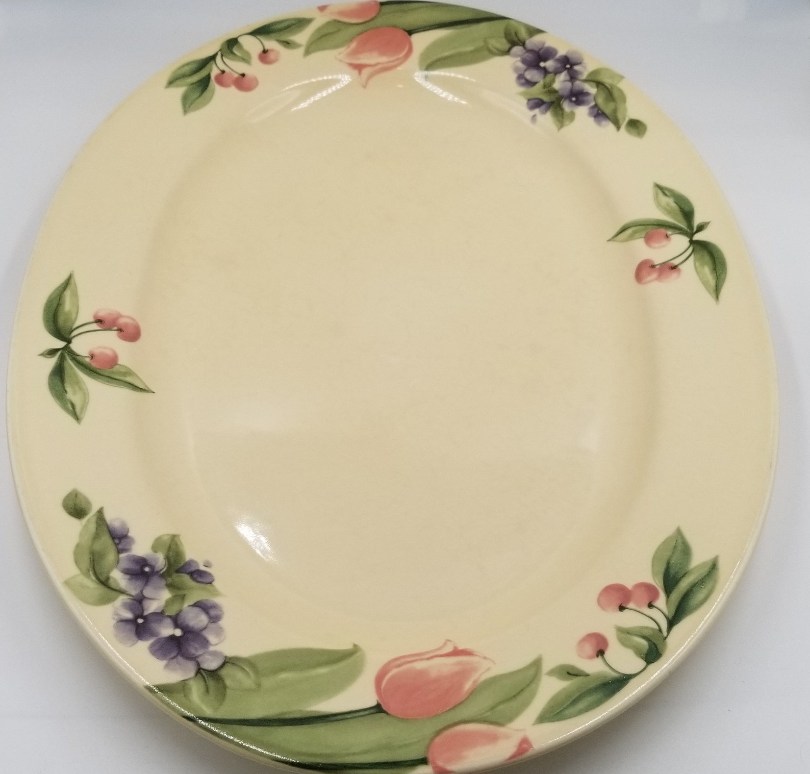 1990s Pfaltzgraff 14.5 Oval Serving Platter Garden Etsy