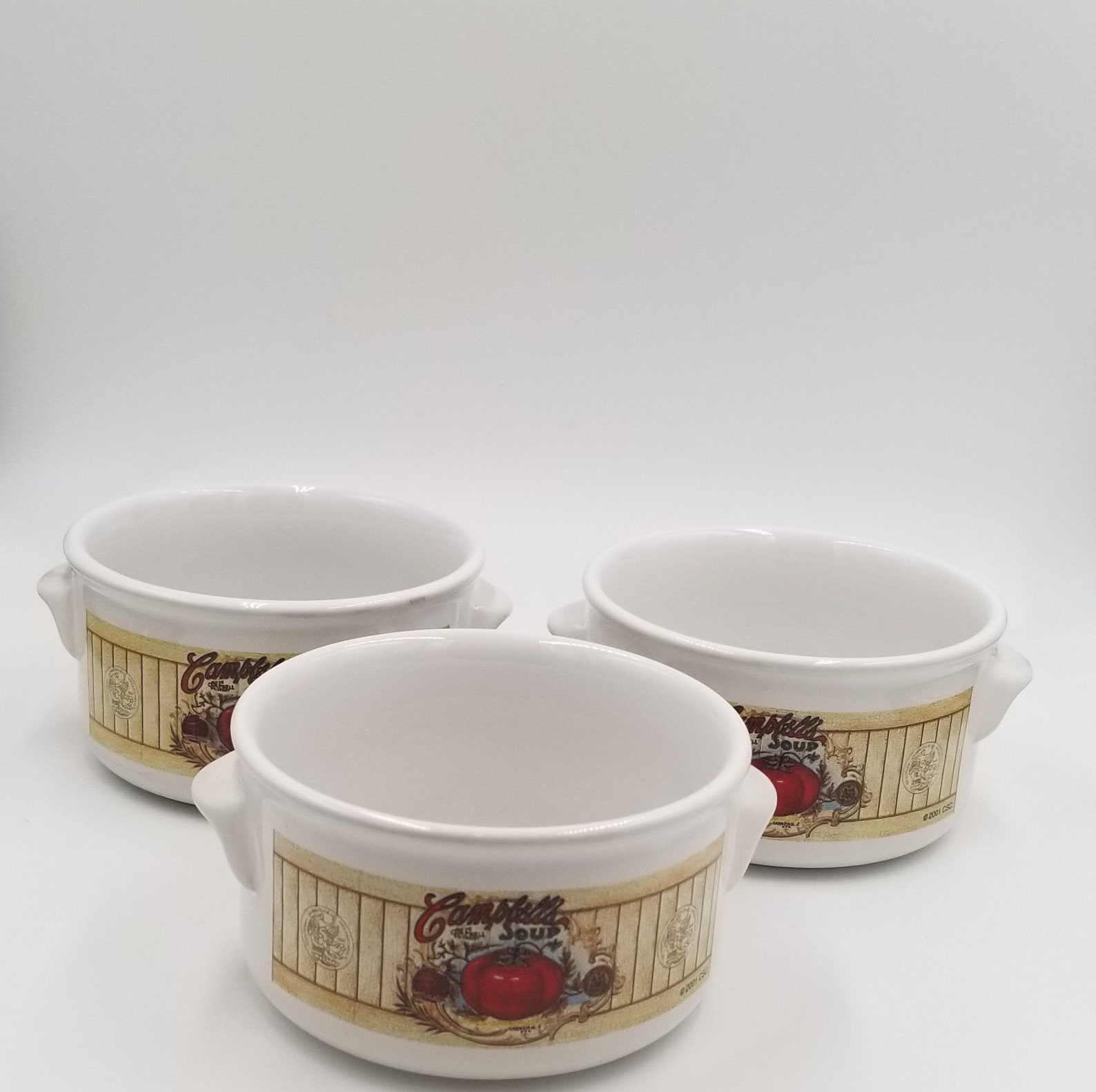 2001 Campbell's Soup Bowls Set of 3 Etsy