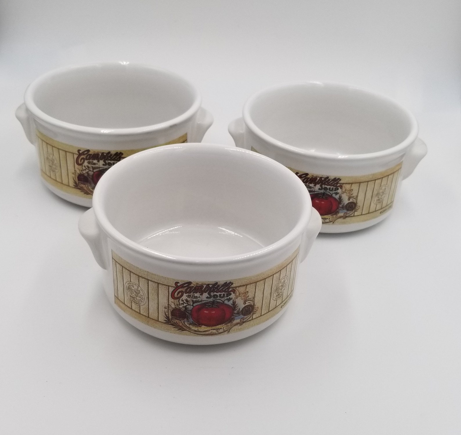 2001 Campbell's Soup Bowls Set of 3 Etsy