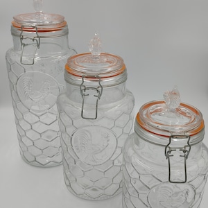 Mason Cookie Jar With Lid - Large Airtight Ceramic Kitchen Canister -  Vintage Farmhouse Storage Jars with Lids 