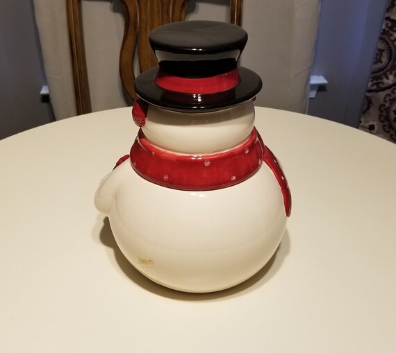 Holiday Jubilant SNOWMAN COOKIE JAR 