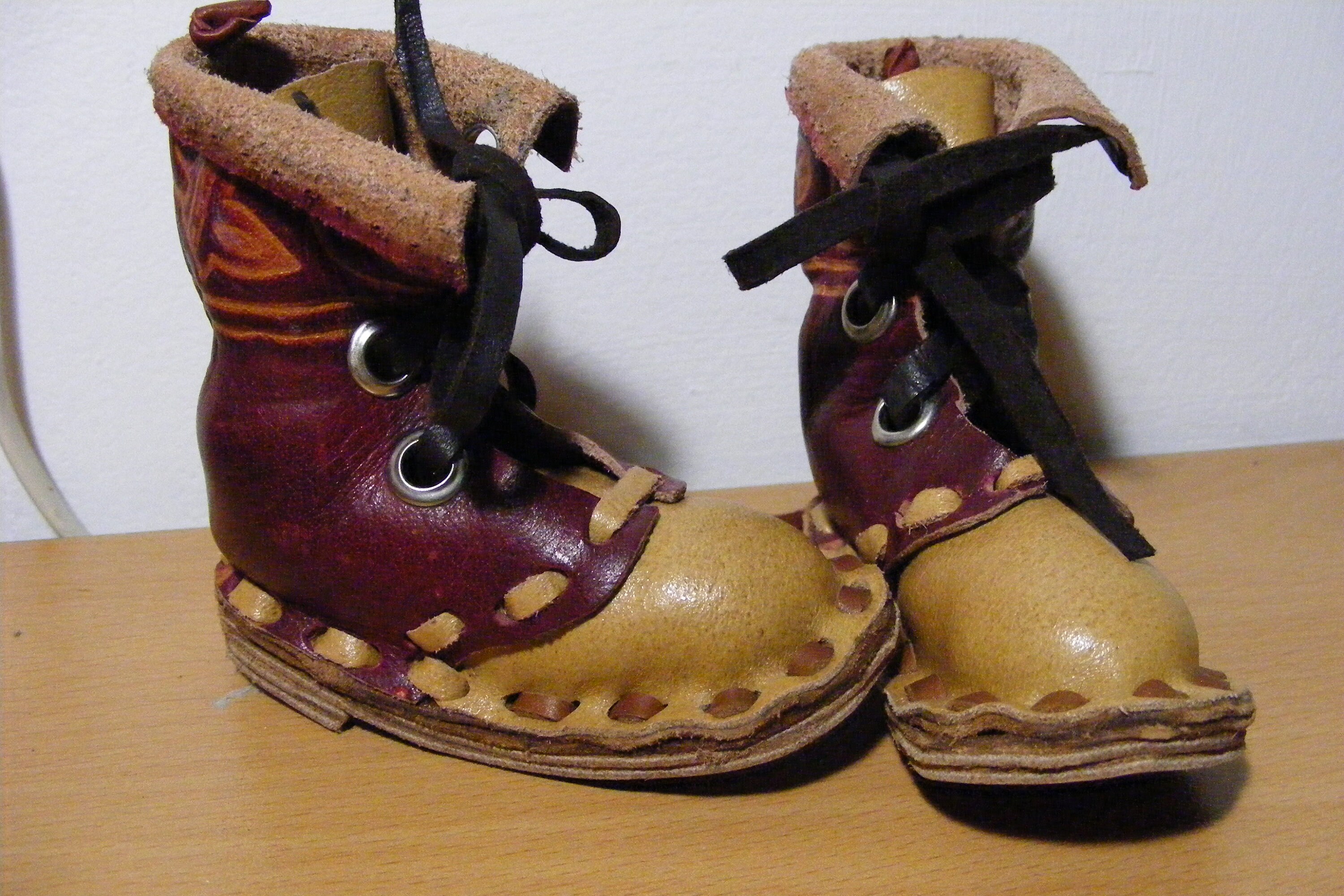 Leather shoes gnome shoes home wall decor leather gift Etsy