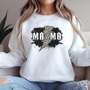 Mama Leopard Lightning PNG, Print File for Sublimation Or Print, Retro Sublimation, Rock Sublimation, Mom, Mamma Letter, Momma, Vintage