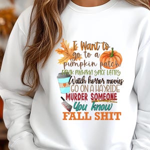 Fall Shit PNG, Pumpkin Patch, Horror Movies (Digital Download)