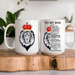 To my Son, Lion Theme, King Lion, For my Son Design, Love you Mom, Sublimation, Waterslide, PNG
