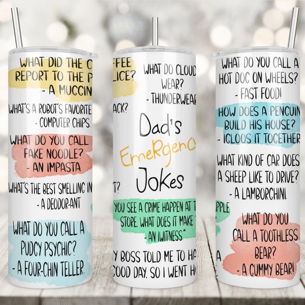 Dad Jokes, Funny Jokes, Tumbler Wrap, Mug Wrap, Full Page , Image Digital, Sublimation, Waterslide, PNG