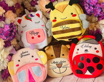 Personalised Kids Backpack | Toddler Nursery Bag | Animal Backpack | Personalised Backpack for Boys & Girls