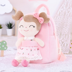 Personalisierte Frühlingsmädchen Erdbeere Plüsch Rucksack