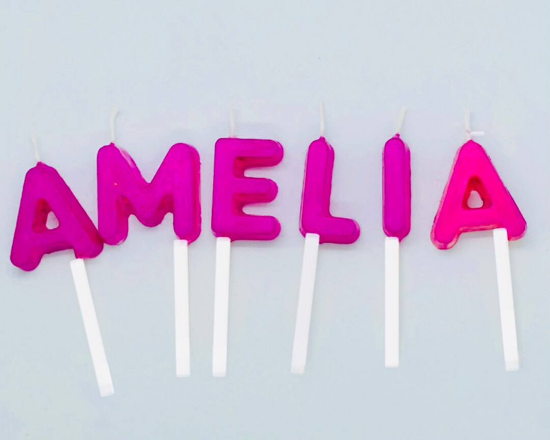 Candle Name Birthday Letters , Party. Etsy