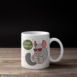 Funny Chinchilla Mug, Cute Chinchilla Pet Coffee Mugs, Chinchillas Gift, Gifts,  Tumbler Travel Mug Beer Can Holder Cooler