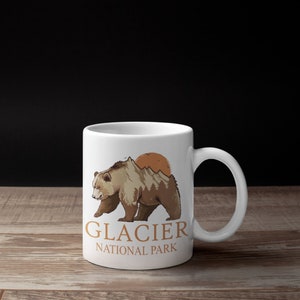 Glacier National Park Tasse, Bär Gletscher Souvenir Kaffeebecher, Geschenk, Geschenke, Tumbler Reisebecher Bierdosenhalter Kühler