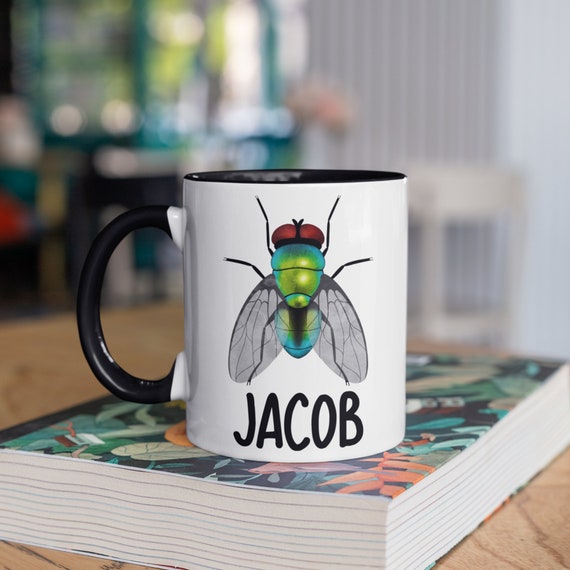 Personalized Fly Name Mug, Bug Insect Coffee Mug, Cute Flies