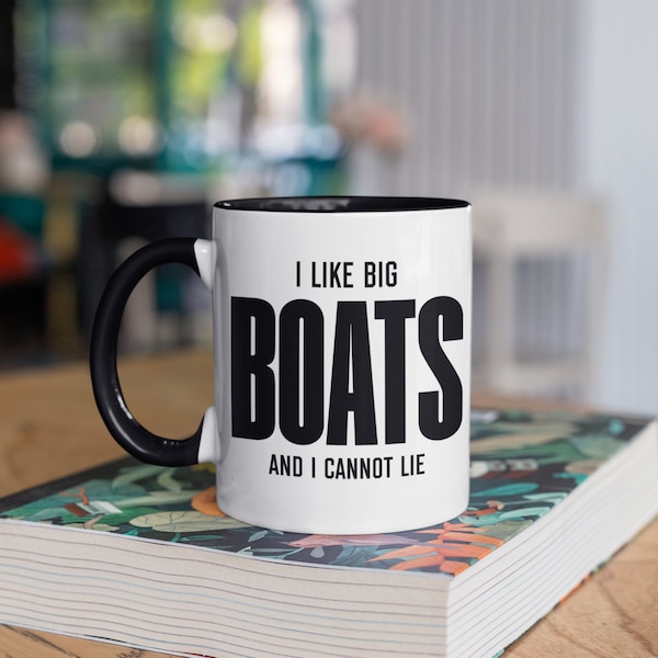 Ich mag große Boote Tasse, Lustige Booting, Seehaus Pontoon Kaffeebecher, Tumbler ReiseBecher Bier Dosenhalter Kühler