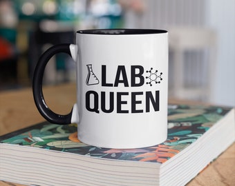 Lab Queen Mug, Female Chemist, Woman Science Teacher, Funny Science Coffee Mugs, Chemistry, Scientist, Gift, Gifts, Camp Mug, Tumbler