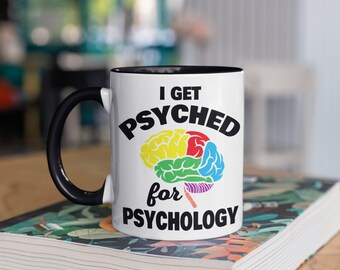 Taza de Psicología Divertido, Psicodélico para Psicología Tazas de Café Mayores, Regalo de la Universidad, Regalos, Tumbler Travel Taza Cerveza Puede Titular