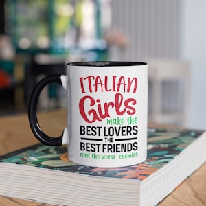 Funny Italian Girls Mug, Female Italian Women Coffee Mugs, Italy Gift, Gifts for Italian Mom,  , Tumbler Travel Mug Beer Can Holder Cooler