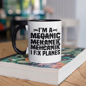 I Fix Planes Mug, Aircraft Mechanic, Funny Airplane Technician Coffee Mugs, Plane Engineer Gift, Gifts,  Tumbler Travel Mug Can Holder