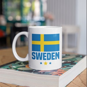 Sweden Flag Mug, Sweden Coffee Mugs, Swedish Flag, Tumbler, Travel Mug, Beer Can Holder Cooler, Water Bottle