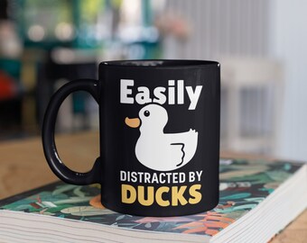 Leicht abgelenkt durch Enten Tasse, Lustige Ente Kaffeebecher, Tumbler Reisebecher Bierdosenhalter Kühler