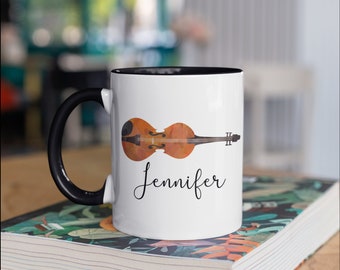 Violin Mug, Violinist Coffee Mug, Cute Piano Player Personalized Gifts, Violin Teacher  Tumbler Travel Mug Beer Can Holder Cooler