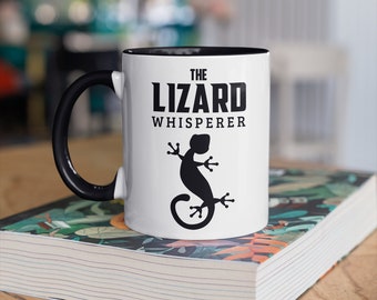 Lizard Whisperer Mug, Funny Reptile Coffee Mugs, Lizard Pet Owner Gift, Gecko Reptiles Gifts,  Tumbler Travel Mug Beer Can Holder Cooler