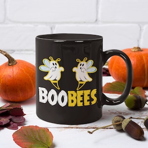 Boo Bees Mug, Funny Beekeeper Halloween Coffee Mugs, Beekeeping Honey Bee Pun Tumbler Travel Mug Beer Can Holder Cooler