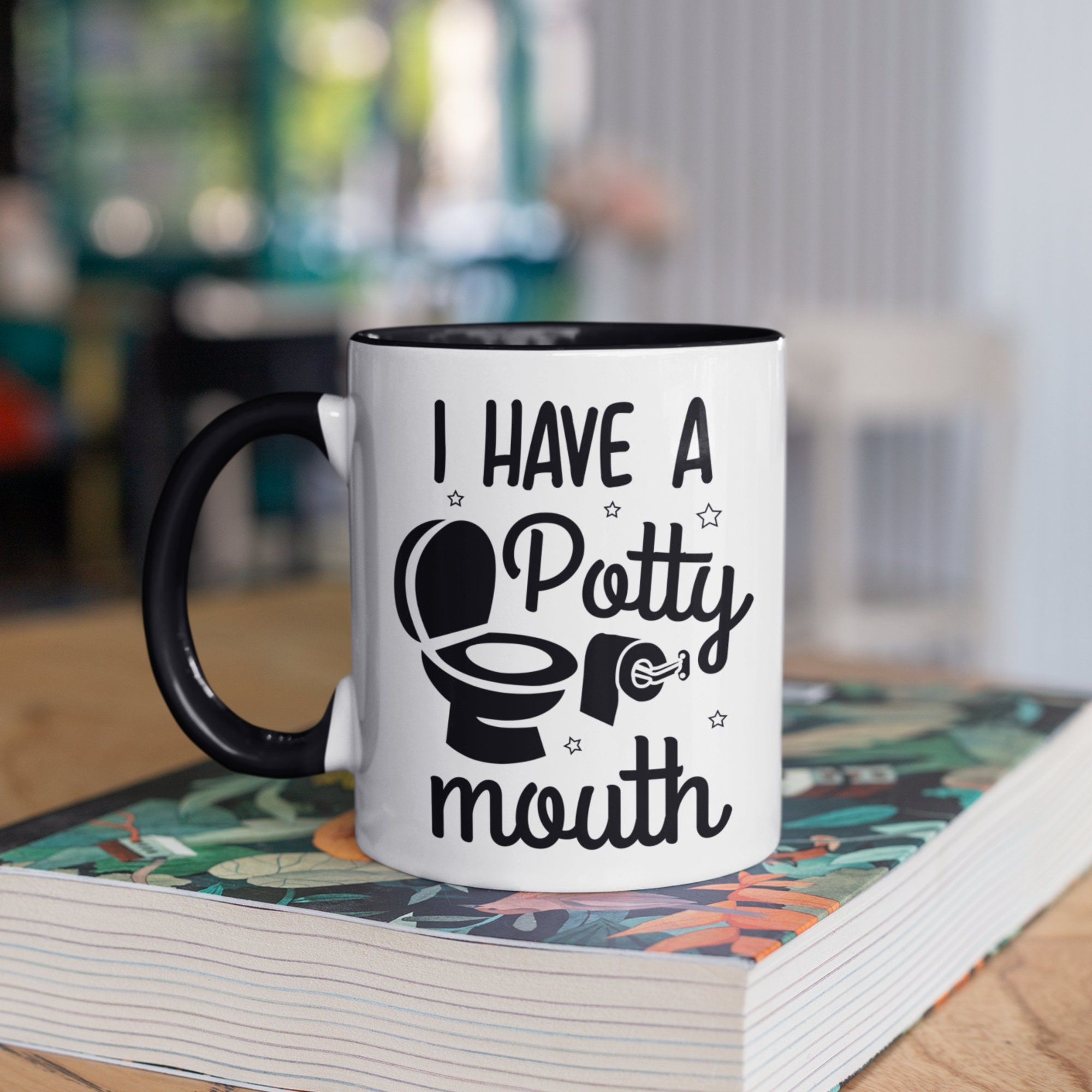 Potty Mouth Coffee Mug, Travel Tumbler, Water Bottle, Beer Holder 