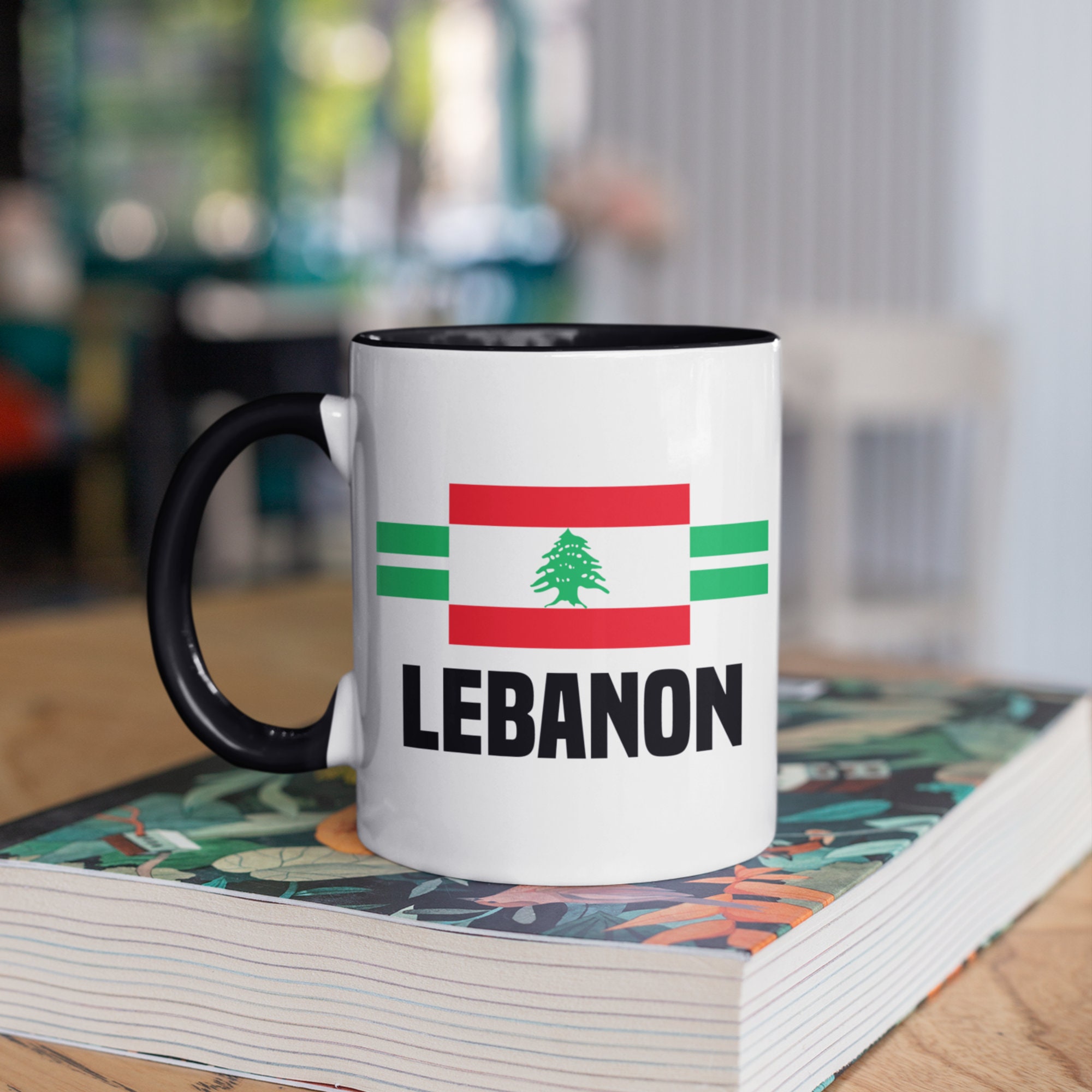 TASSE Kaffeetasse Libanon Fahne 2 