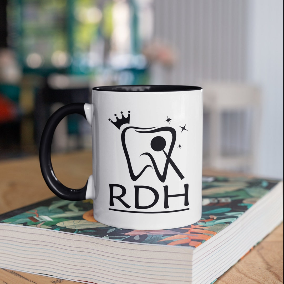 RDH Dental Mug, Registered Dental Hygienist Coffee Mugs, Cute Dentist