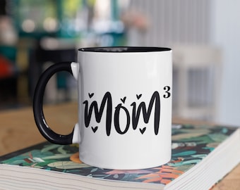 Mom of Three Tasse, Mama Würfeltasse, personalisierte lustige Muttertag Kaffeebecher, Geschenke von Kindern Tumbler Reisebecher Bierdosenhalter Kühler