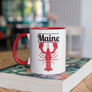 Maine Lobster Red Mug, Funny Seafood Coffee Mugs, Lobster Gift, Gifts,  Tumbler Travel Mug Beer Can Holder Cooler