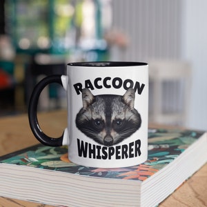 Raccoon Whisperer Mug, Funny Raccoons Coffee Mugs, Tumbler, Travel Mug, Beer Can Holder Cooler, Water Bottle