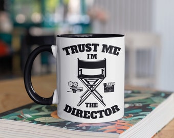 Trust Me I'm A Director Mug, Funny Film Directing Movies Coffee Mugs, Gifts for Movie Directors,Tumbler Travel Mug Can Holder
