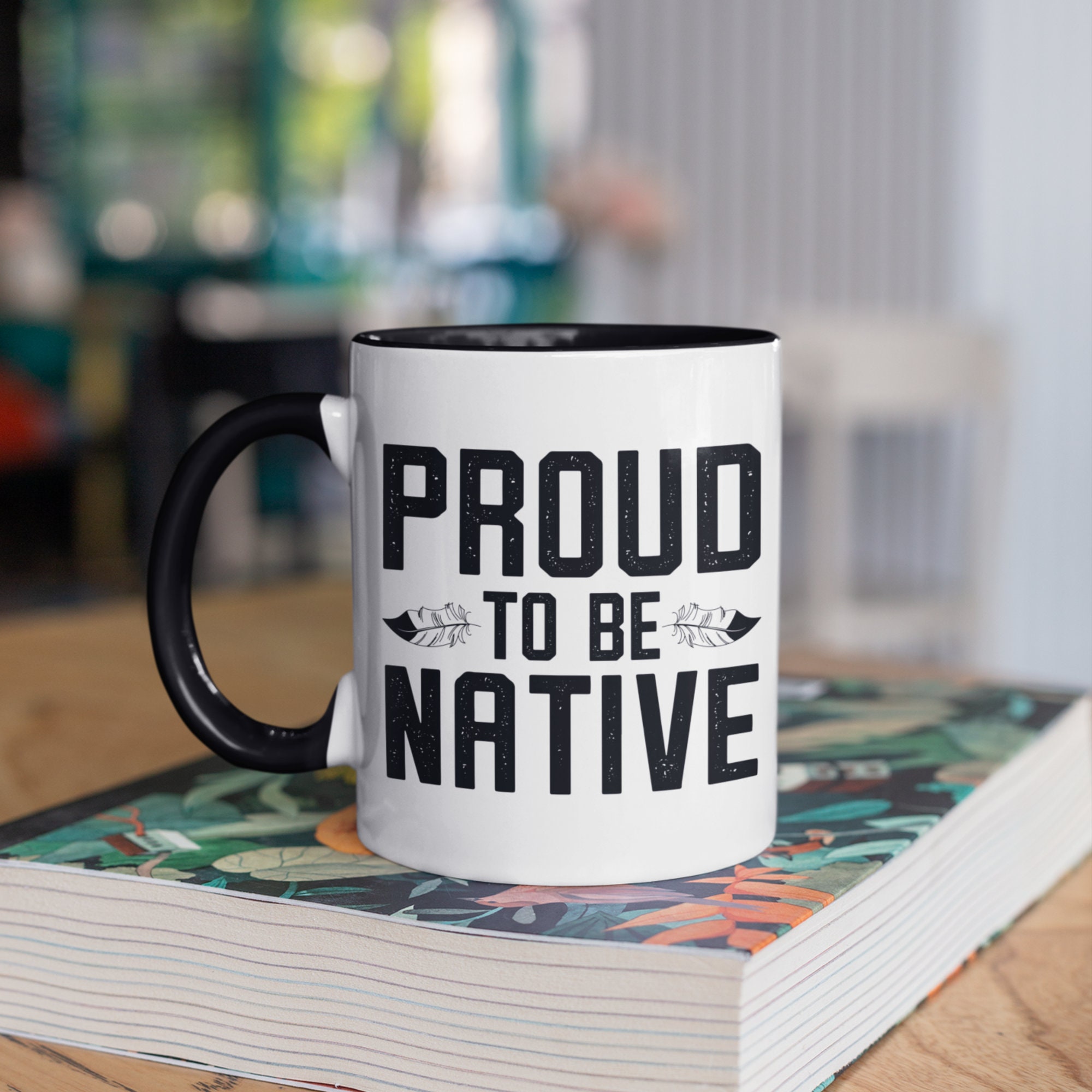 fier d'être une tasse autochtone, des tasses à café autochtones amérindiennes, un gobelet, de voyage, glacière porte-canette bière, bouteille d'eau
