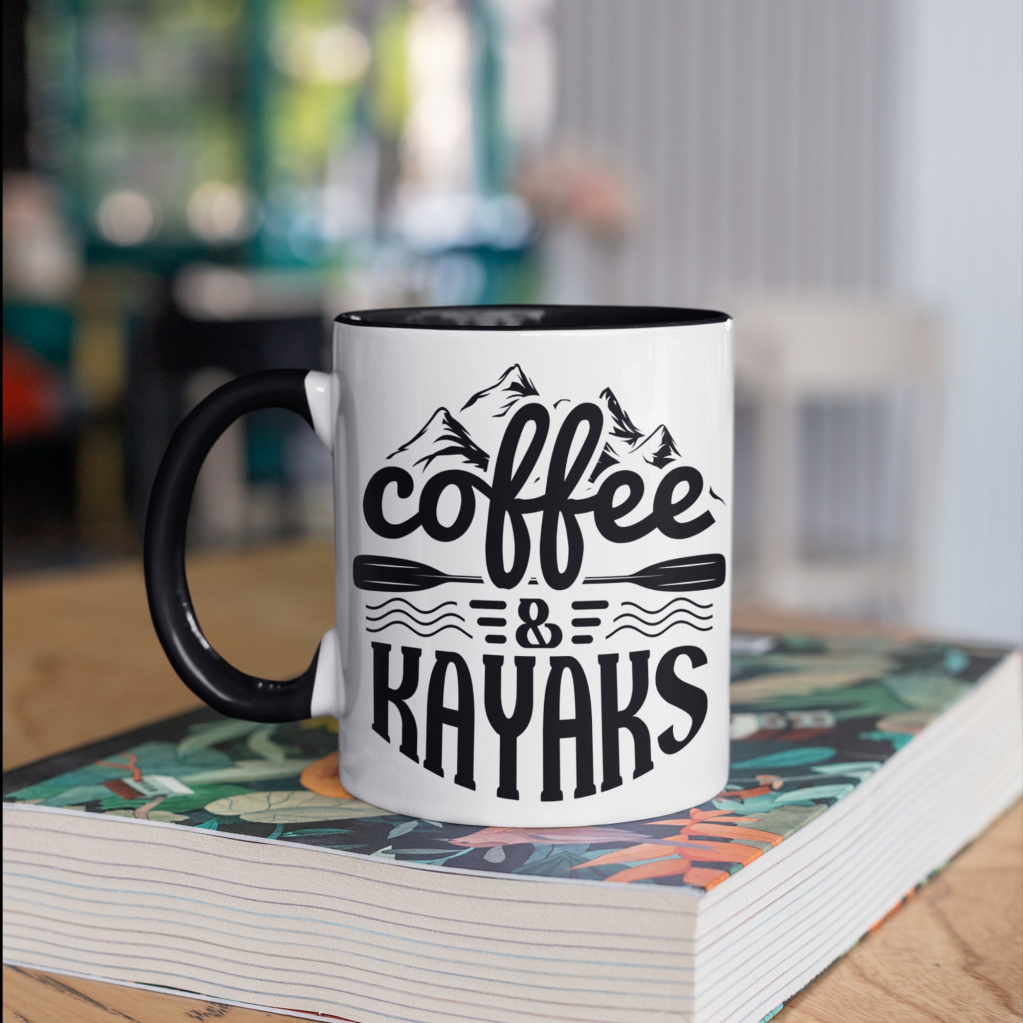 Coffee and Kayaks Mug Funny Kayaking Coffee Mugs Cute Kayak Etsy