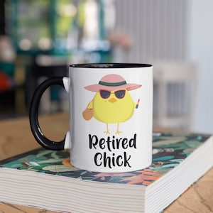 Rentner Küken Becher, lustige Frauen Ruhestand Party Kaffeetassen, Ruhestand Geschenk, Geschenke für Rentner Mitarbeiter, Becher Reise Becher Dosenhalter