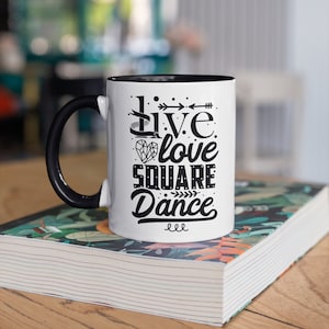 Square Dancing Mug, Cute Square Dance Coffee Mugs, Square Dancer Gift, Gifts for Square Dancers,  Tumbler Travel Mug Beer Can Holder Cooler