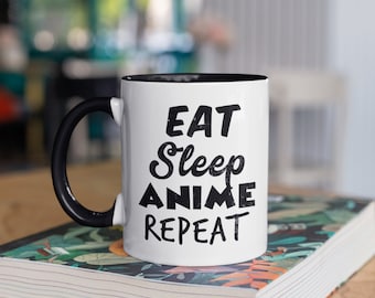 Eat Sleep Anime Coffee Mug, Funny Anime Show Nerd Mugs Gift, Gifts,  Tumbler Travel Mug Beer Can Holder Cooler