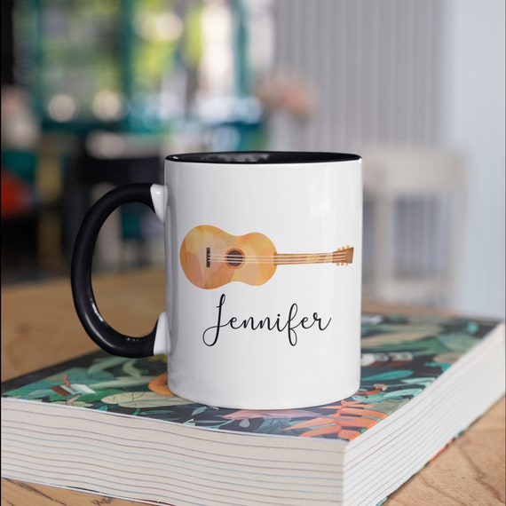 Guitar Mug, Guitarist Coffee Mug, Cute Guitar Player Personalized Gifts, Acoustic  Guitars Tumbler, Travel Mug Beer Can Holder Cooler - Etsy