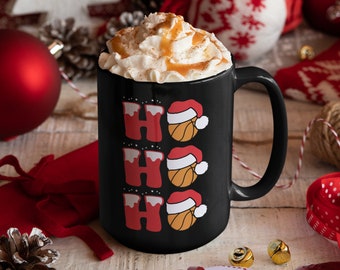 Kerst Basketbal Mok, Funny Xmas Koffie Mokken, Funny Basketball Player Tumbler Travel Mok Bier kan houder Koeler