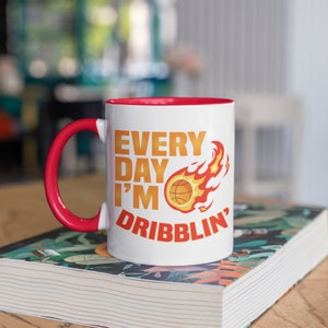 Funny Basketball Mug, Basketball Dribbling Coffee Mugs, Tumbler, Travel Mug, Beer Can Holder Cooler, Water Bottle