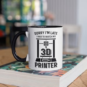 3D Printing Enthusiast Mug, Funny 3D Printer Gift, Filament Coffee Cup, Travel Mug, Drinkware, Gifts for 3D Printers