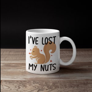 Eichhörnchen Lost My Nuts Tasse, Lustige Eichhörnchen Kaffeebecher, Lustige Vasektomie Geschenk, Geschenke, Tumbler ReiseBecher Bierdosenhalter Kühler