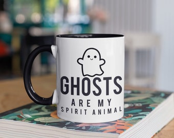Los fantasmas son mi bebida de animales espíritu, divertido paranormal investigador tazas de café, regalos cazadores de fantasmas, caza de fantasmas, regalos, vaso