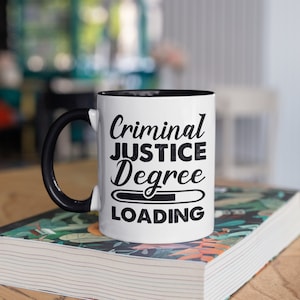 Criminal Justice Degree Loading Mug, Funny Forensic Scientist Coffee Mugs, Criminal Investigator Student, Gifts,  Tumbler