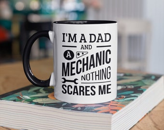 Papa en een monteur Mok, Funny Mechanic Dads Koffie Mokken, Auto Mechanic Gift, Vaders Dag Geschenken voor papa, Tumbler Travel Mok kan houder