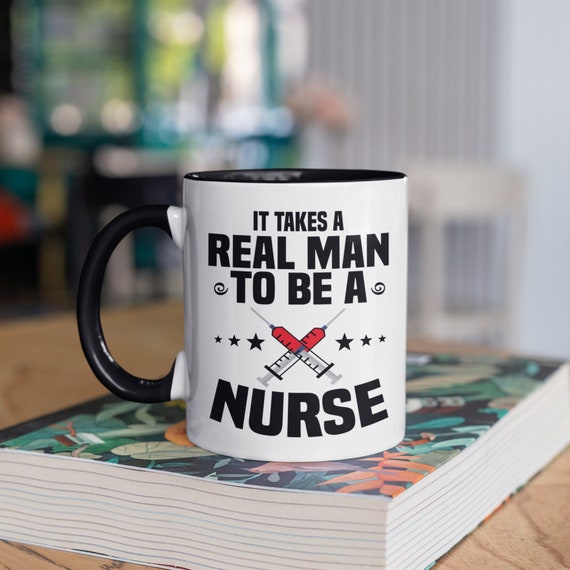 Murse Mug, Bearded Male Nurse Coffee Mugs, Funny Gifts for Men Nurses,  Gifts, Tumbler Travel Mug Beer Can Holder Cooler 