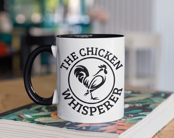 The Chicken Whisperer Mug, Funny Chicken Coffee Mugs, Chickens Joke, Housewarming Farm Gift, Farmer Gifts,  Tumbler Travel Mug Can Holder