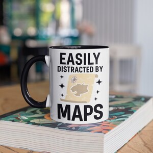 地図に気を取られるマグカップ、地図製作者用コーヒーマグ、地理地図タンブラー、トラベルマグ、ビール缶ホルダークーラー、ウォーターボトル