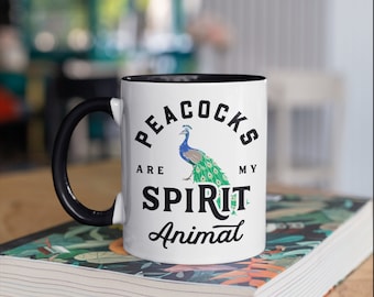 Taza de animales de espíritu de pavo real, tazas de café de pavo real divertidas, vaso, taza de viaje, refrigerador de lata de cerveza, botella de agua